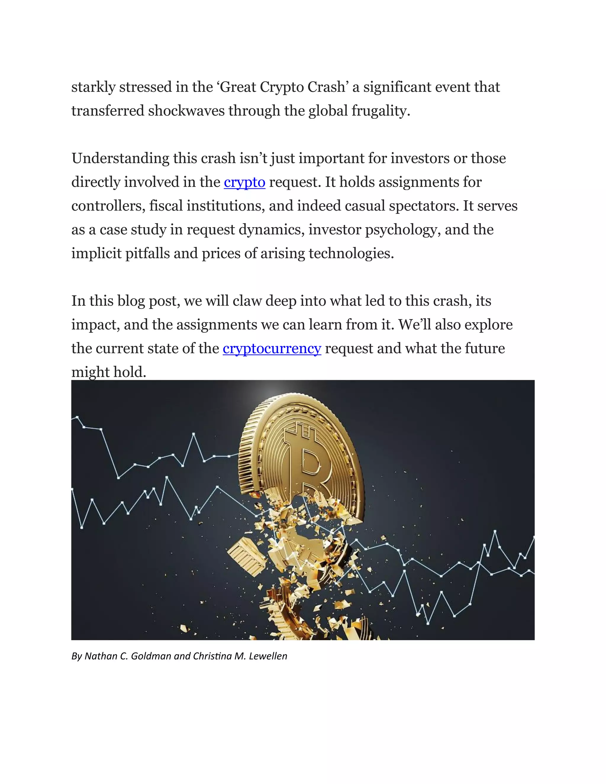 The Great Crypto Crash: A Post-Mortem Analysis | PDF