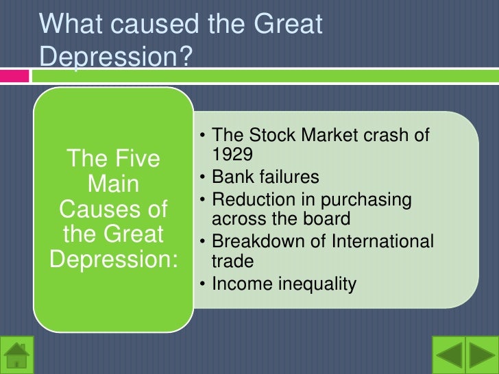 the great depression what caused the great depression