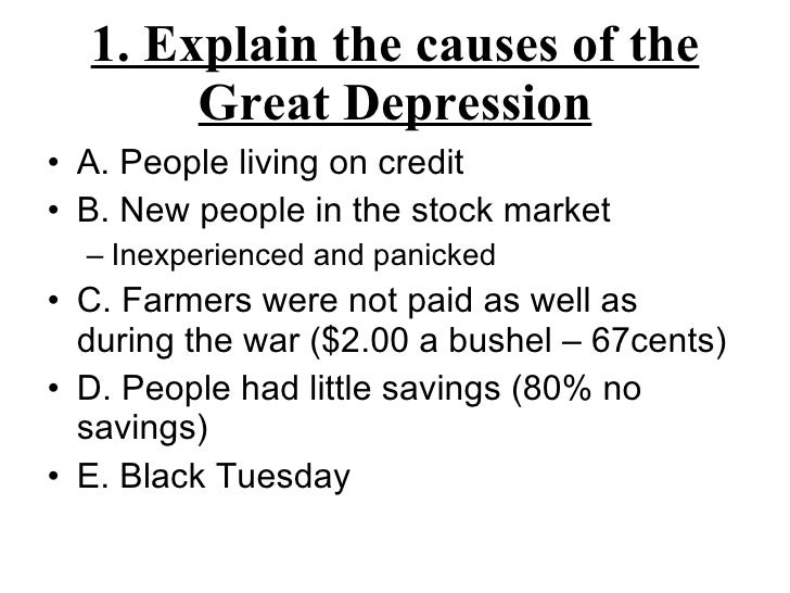 how the stock market affected the great depression