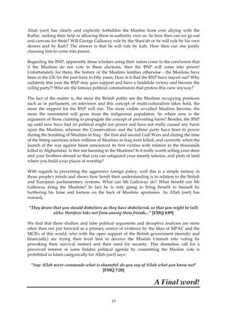 VOTING The Shirk of Voting to Man-Made Law The greater of the two evils ...