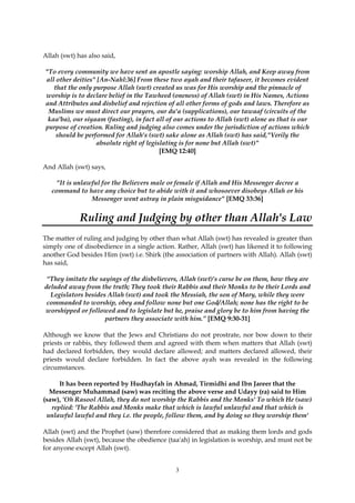VOTING The Shirk of Voting to Man-Made Law The greater of the two evils ...