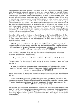 VOTING The Shirk of Voting to Man-Made Law The greater of the two evils ...