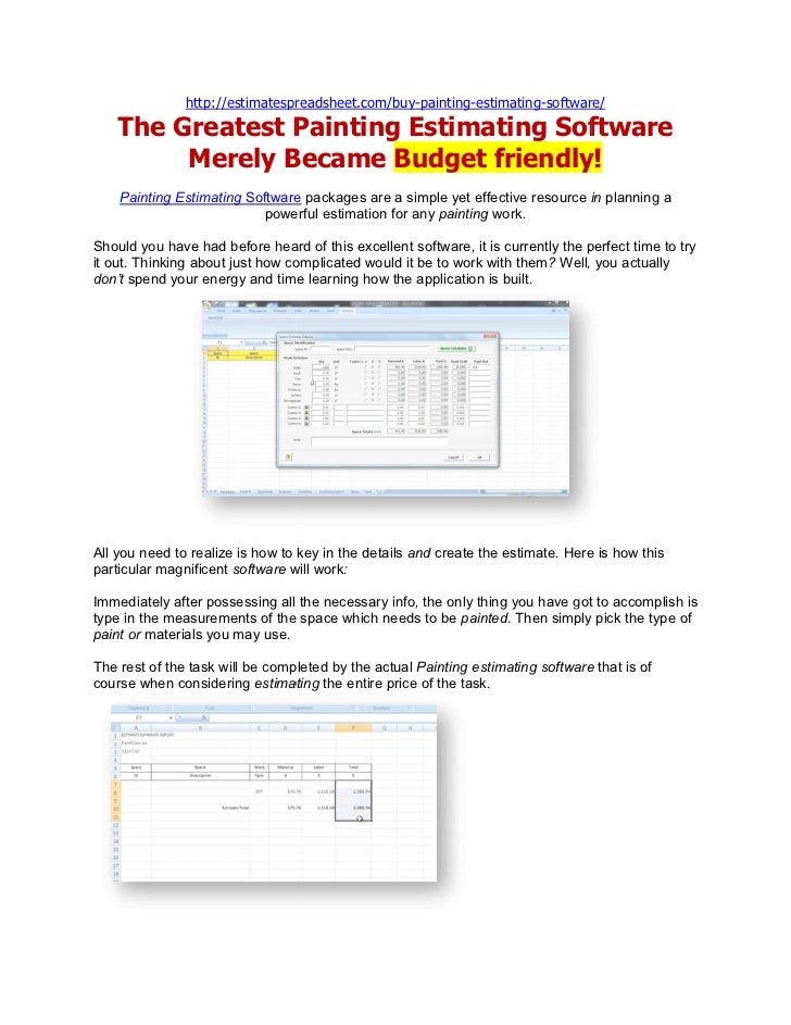 The greatest painting estimating software merely became budget friendly