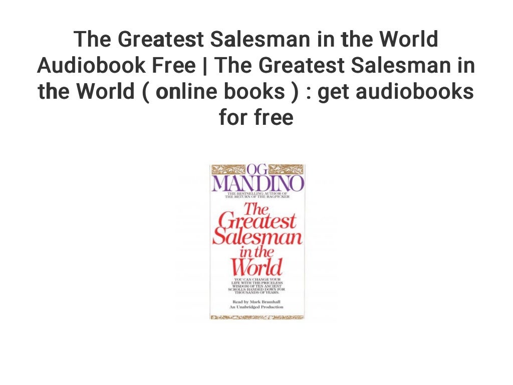 The Greatest Salesman in the World Audiobook Free The Greatest