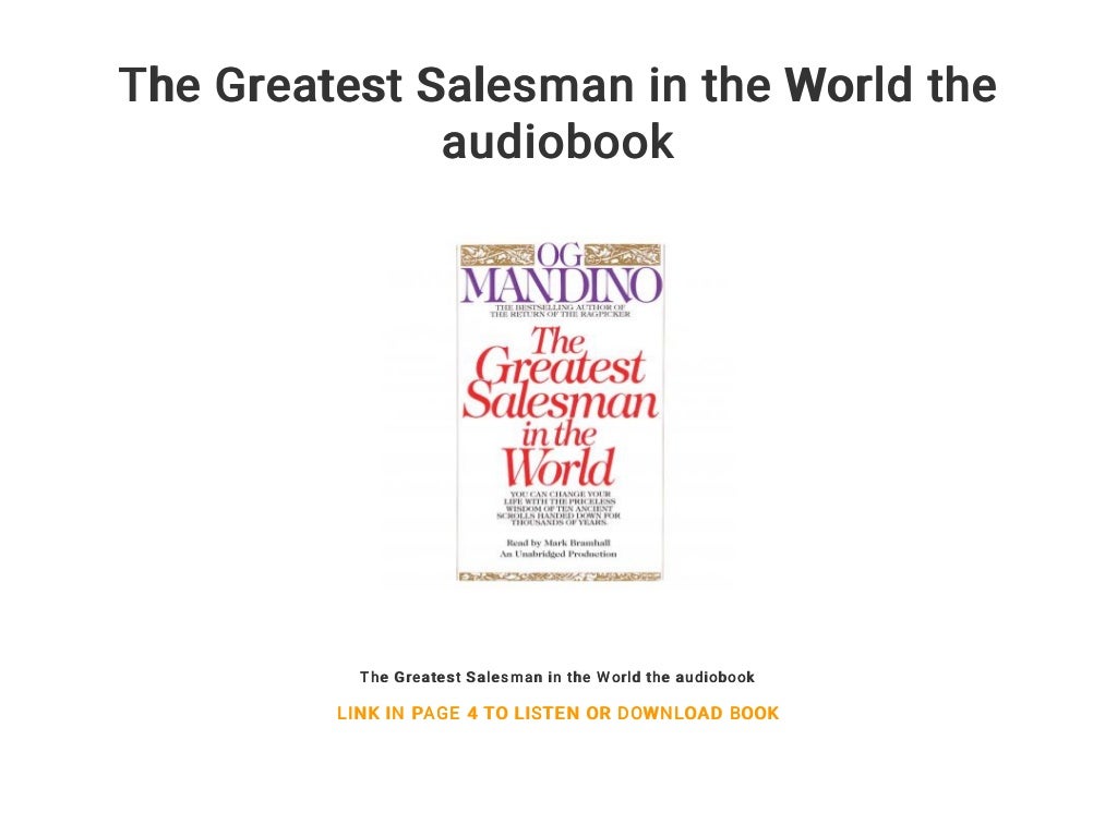 The Greatest Salesman in the World the audiobook