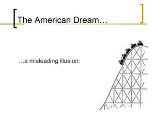 The American Dream… … a misleading illusion: 