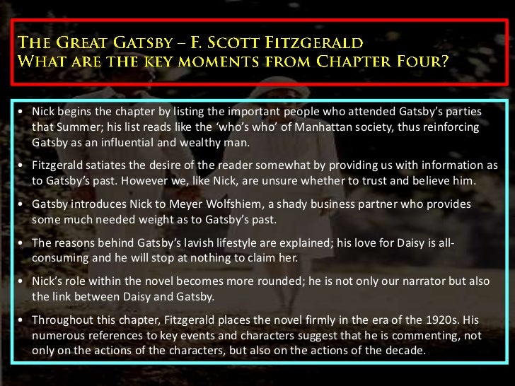 Character list for the great gatsby