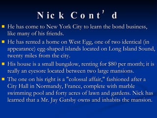 The Great Gatsby Chapter 1 | PPT