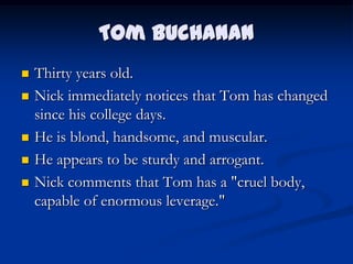Tom Buchanan Quotes Chapter 1 The Great Gatsby Chapters 1 4