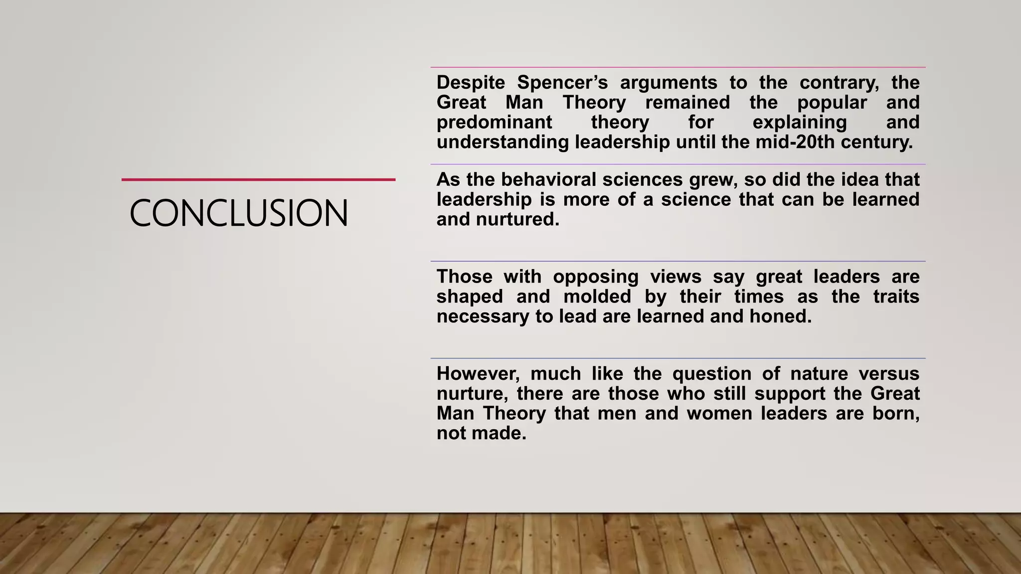 The Great Man Theory BY Iftikhar Khattak | PPTX