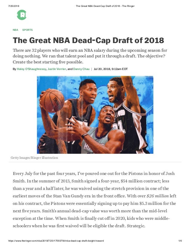 dead cap nba