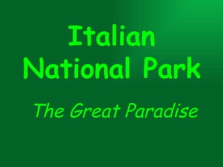 The Great Paradise Italian National Park 