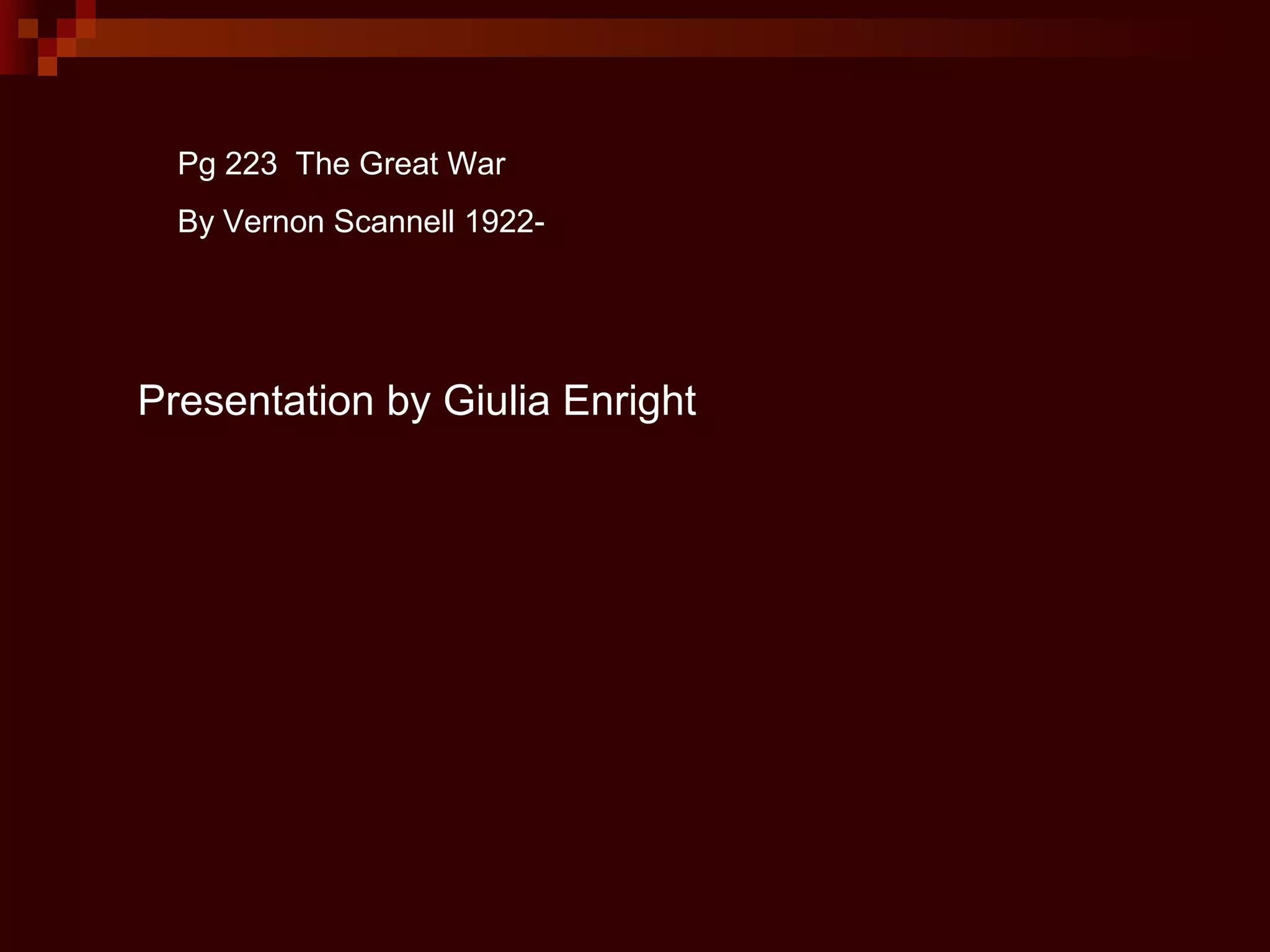 The great war’.ppt giulia | PPT
