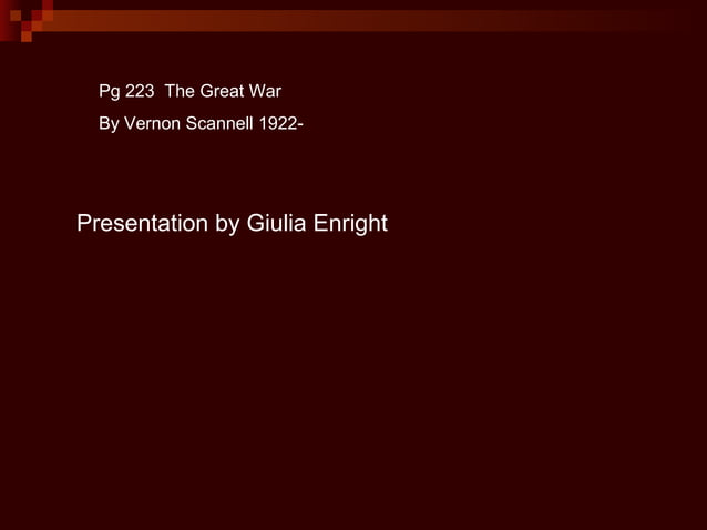 The great war’.ppt giulia | PPT