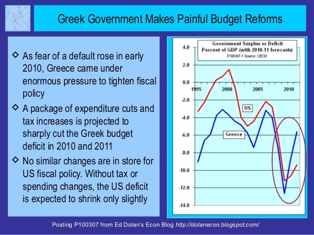 Greek Government Makes Painful Budget Reforms As fear of a default rose in early  2010, Greece came under  enormous press...