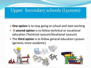 Upper Secondary schools (Lyceum)
 