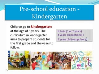 Pre-school education -
Kindergarten
 