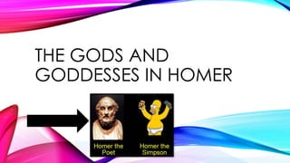 THE GODS AND 
GODDESSES IN HOMER 
 