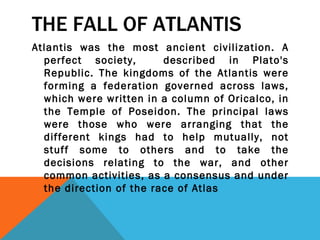 The Greek gods and the Atlantis | PPS