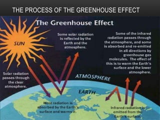 THE PROCESS OF THE GREENHOUSE EFFECT
 
