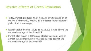 The green revolution in Punjab | PPTX
