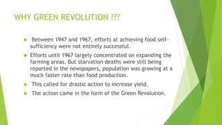 The green revolution in Punjab | PPTX