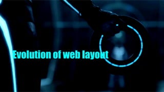 Evolution of web layout
 