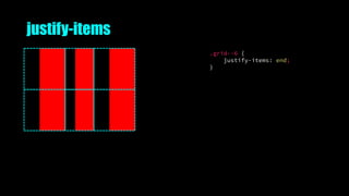 justify-items
.grid--6 {
justify-items: end;
}
 