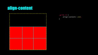 align-content
.grid--6 {
align-content: end;
}
 