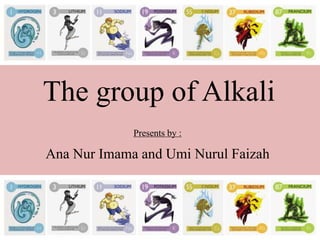 The group of Alkali
Presents by :
Ana Nur Imama and Umi Nurul Faizah
 