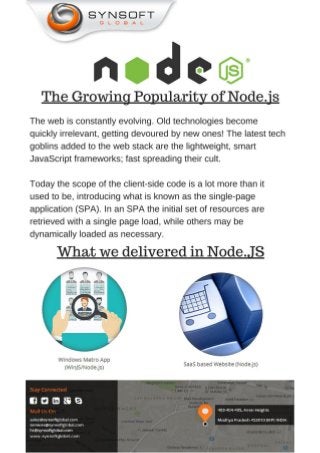The growing popularity of node.js