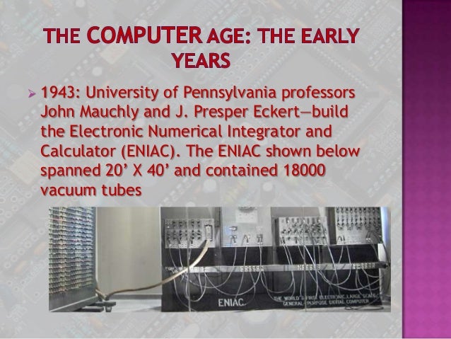 The growth of computing in the 20th century