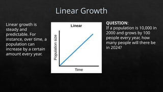 The growth of technology and linear and exponential growth | PPTX