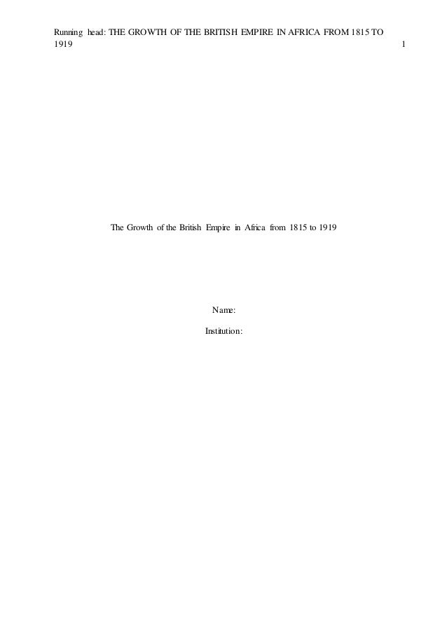British empire essay