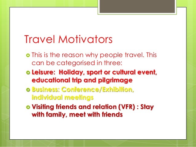 travel motivators meaning