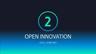 2
오픈소스, 세계를 이끌다
OPEN INNOVATION
 