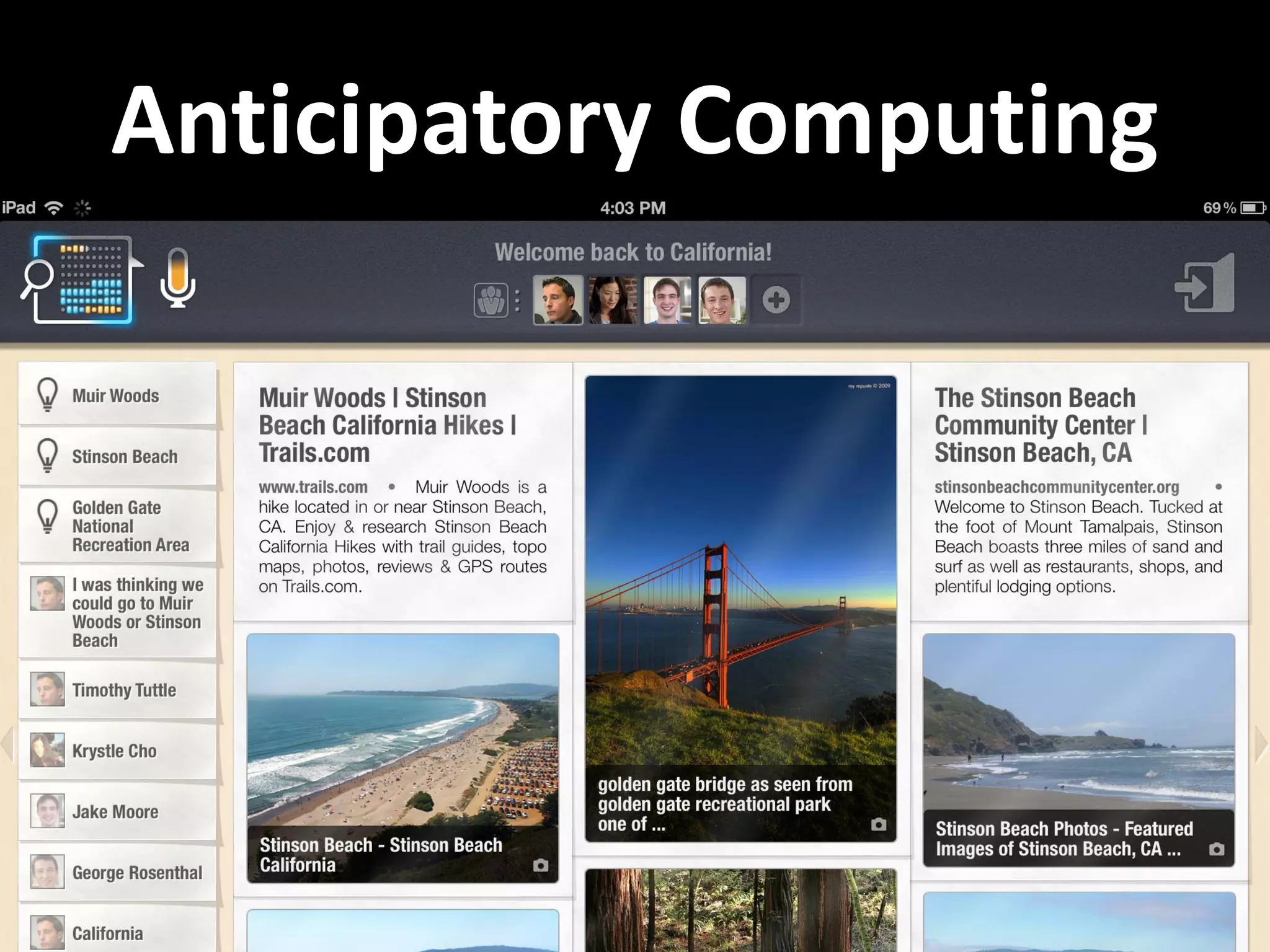 Anticipatory Computing
 