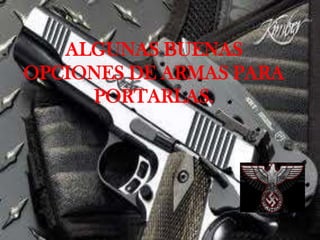 ALGUNAS BUENAS
OPCIONES DE ARMAS PARA
PORTARLAS.

 