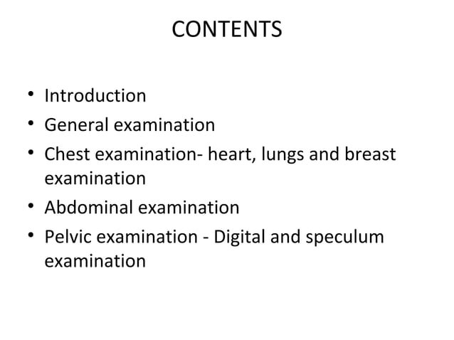 The gynaecological examination ppt | PPT