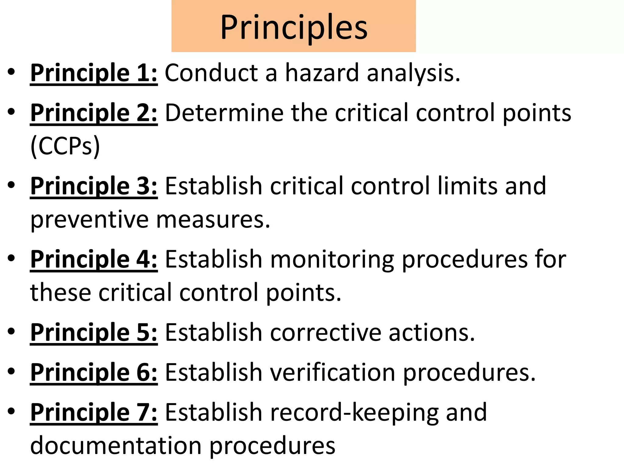 The haccp system and application | PPTX