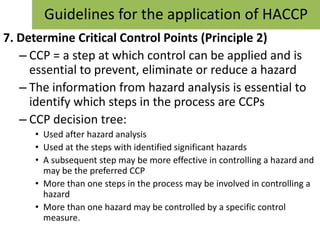 Ccp Control The haccp system and application | PPTX