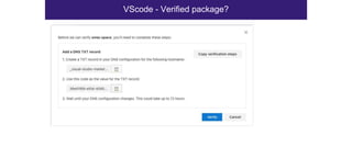 VScode - Verified package?
 
