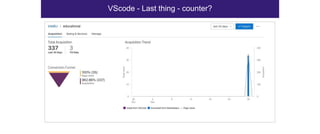 VScode - Last thing - counter?
 