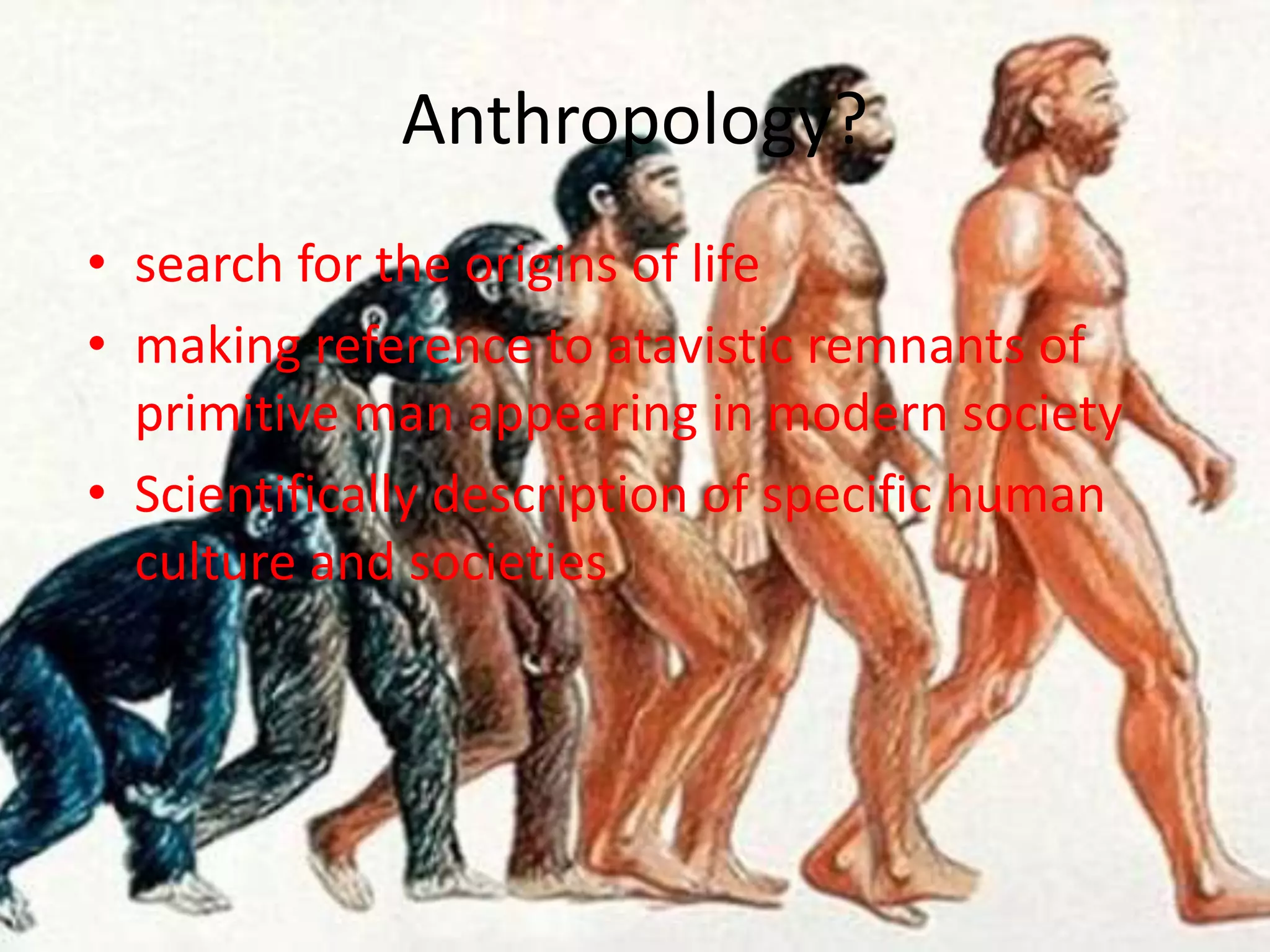 anthropological aspect in The hairy ape | PPTX