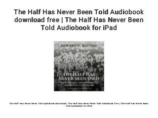 the half has never been told review the half has never been told review
