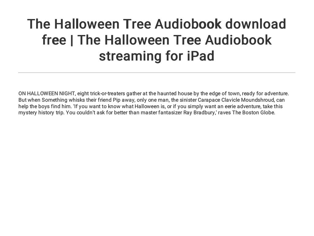 The Halloween Tree Audiobook download free  The Halloween Tree Audio…