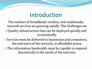 Services must be delivered to businesses and consumers, the end users of the network, at affordable prices.