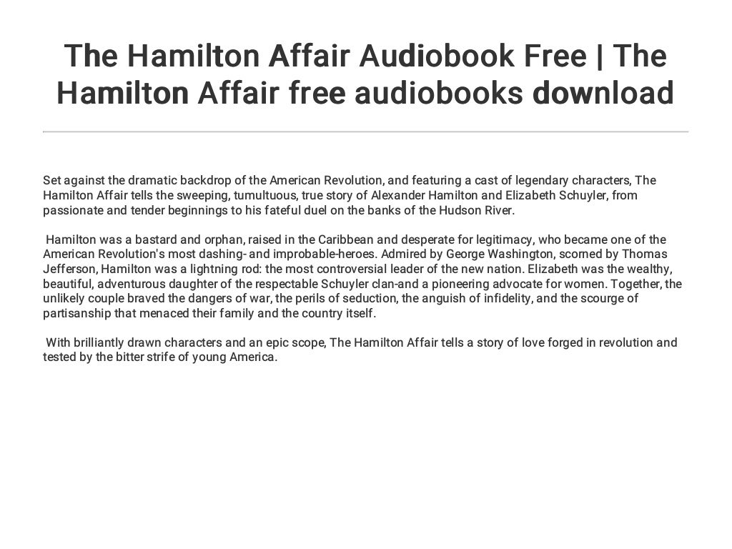 the hamilton affair book the hamilton affair book