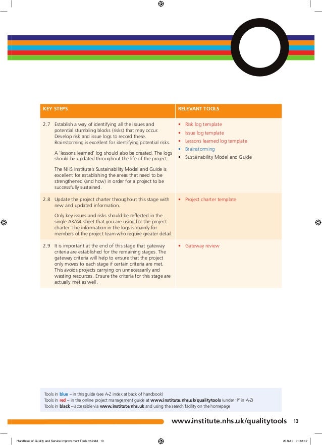 The handbook of quality and service improvement tools 2010