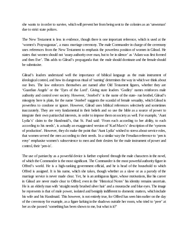 Essay The Role of Power In The Handmaids Tale